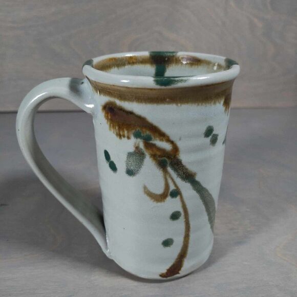 Earthenware Pottery ceramic mug great colors leaf‎ fall - Picture 2 of 6